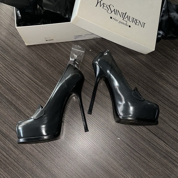 Yves Saint Laurent Tribtoo Platform Moccasin dark grey size 39 - Picture 4 of 12